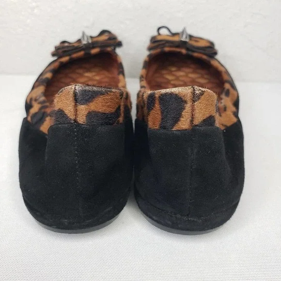 Sam Edelman Black and Animal Print Flats - Picture 5 of 13
